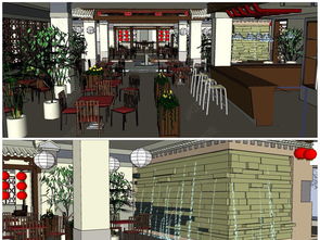 精品中式風格酒館茶館室內設計SU模型詳解與高效服務指南